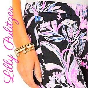 🌸Lilly Pulitzer Kelly Ankle Skinny Pants  in Onyx Wild Within • 16